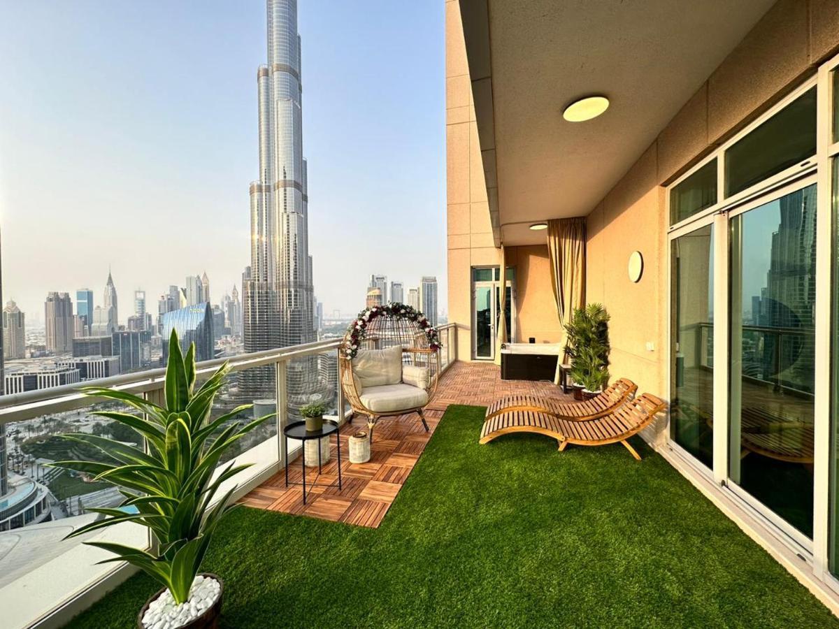Durrani Homes - Alluring 5Br Penthouse With Burj Khalifa And Fountain View 迪拜 外观 照片